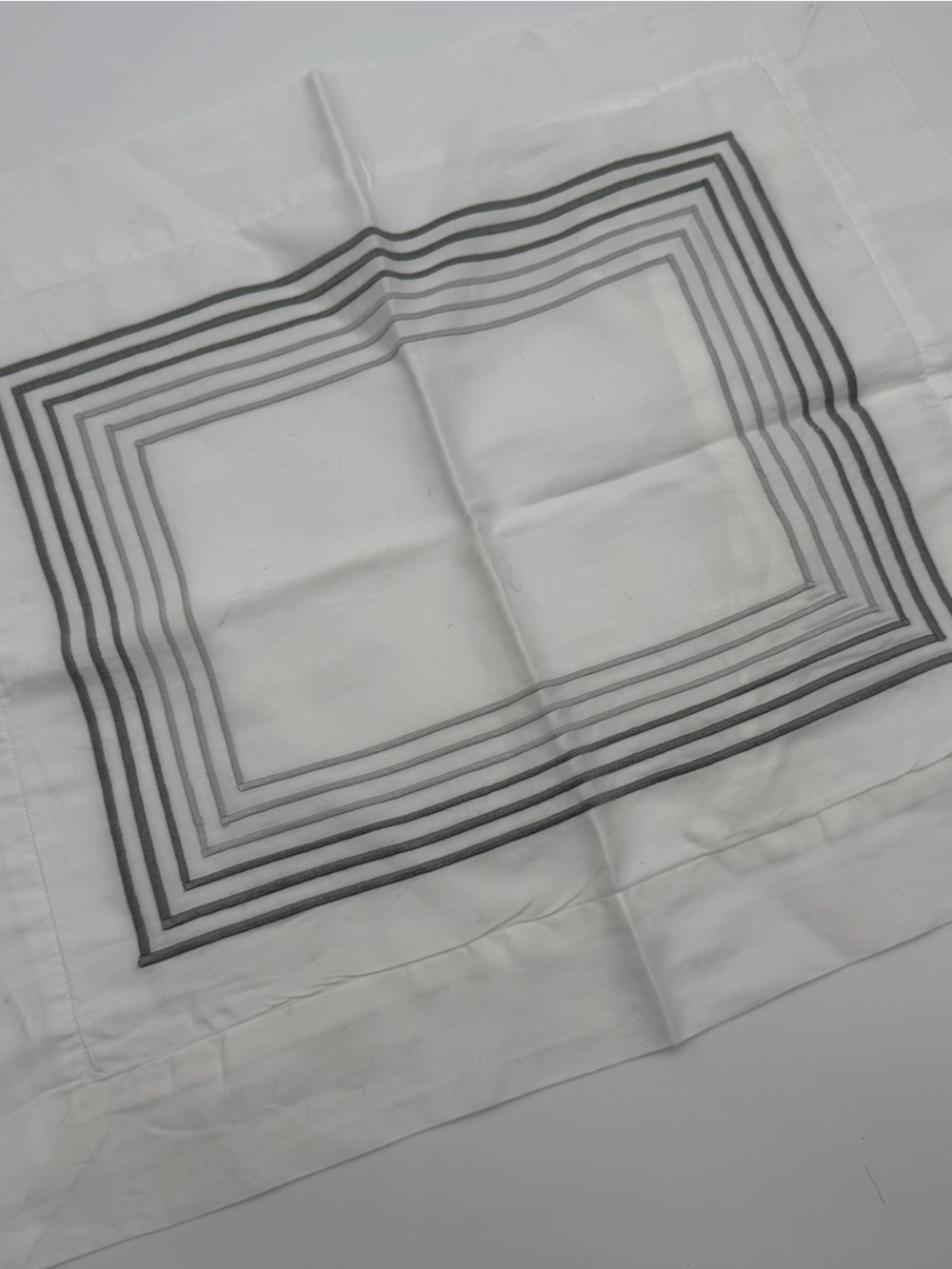 DEA made in Italy boudoir pillow Sham white embroidered gray